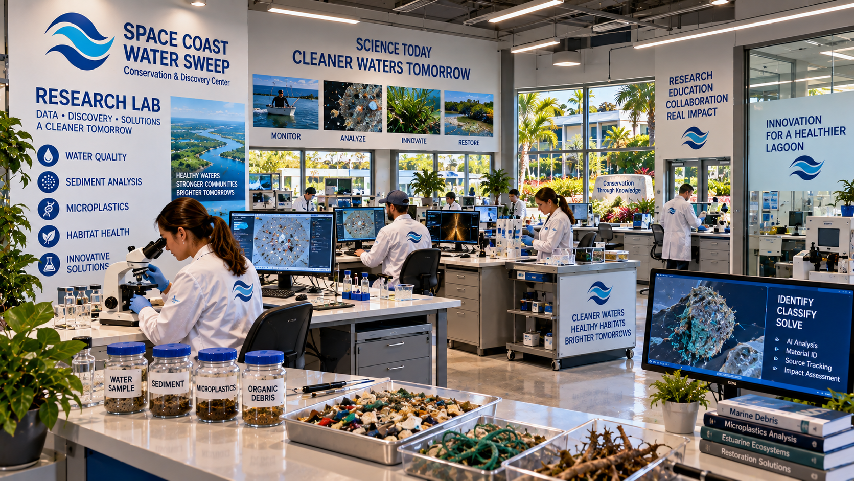 Conceptual rendering of the Science & Innovation research lab at the Space Coast Water Sweep Conservation & Discovery Center