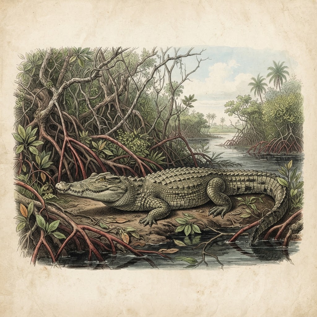 When Crocodiles Ruled the Mangroves
