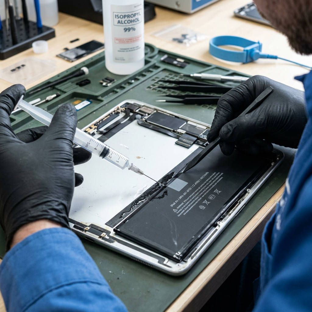 Disconnect Battery & Remove It Using Solvent