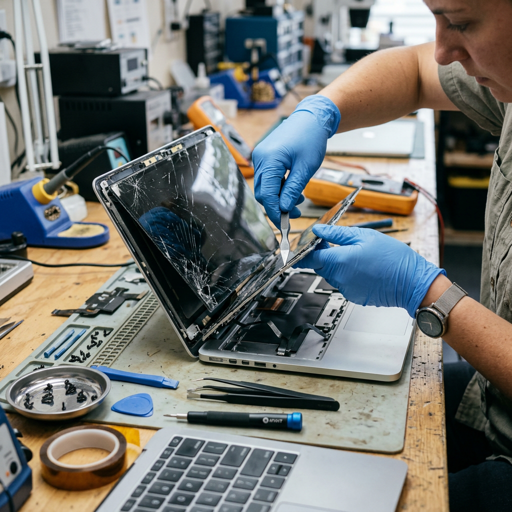Laptop screen replacement service at RepairRama Bronx NY