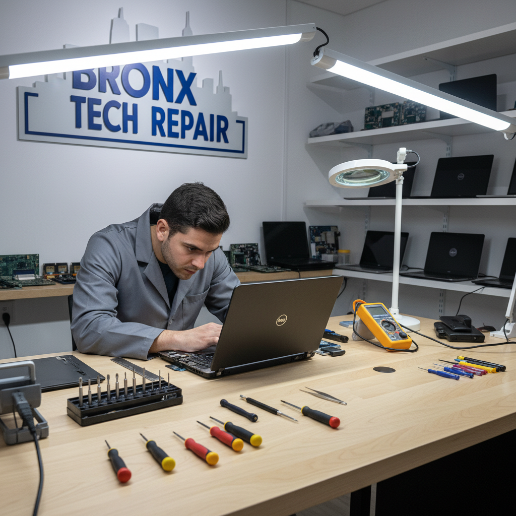Professional laptop repair technician at RepairRama Bronx NY