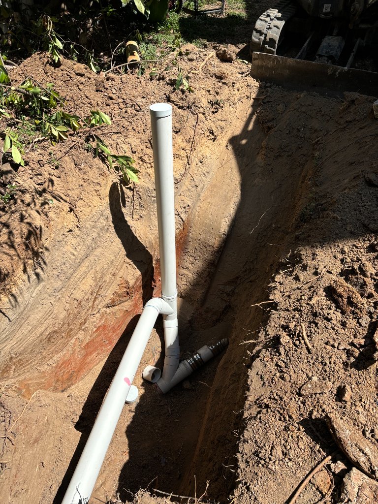 Sewer pipe excavated and replaced with new PVC — Brisbane Northside