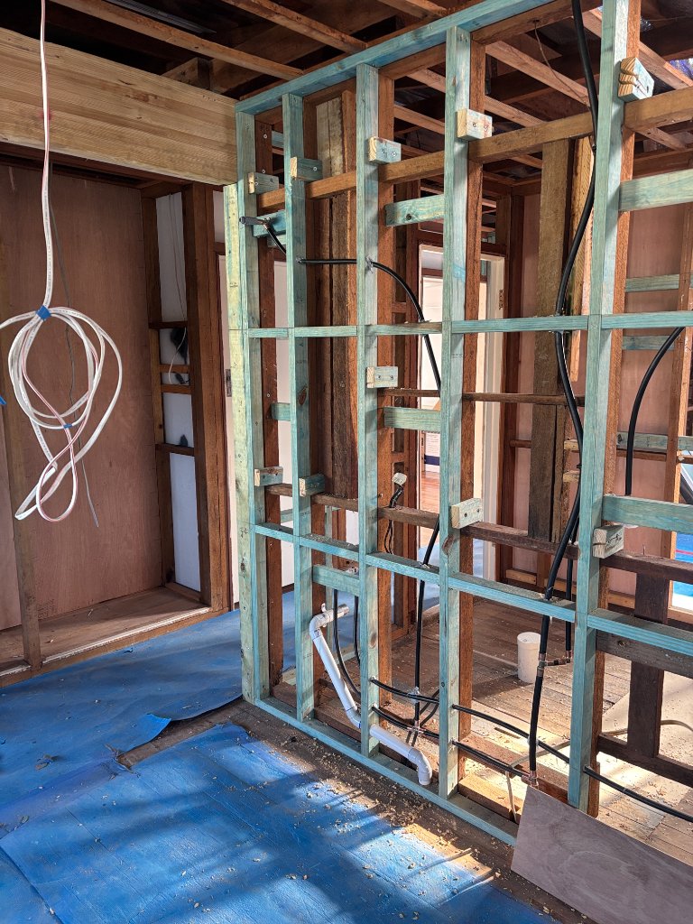 bathroom rough-in plumbing Brisbane Northside — new pipework installed during renovation