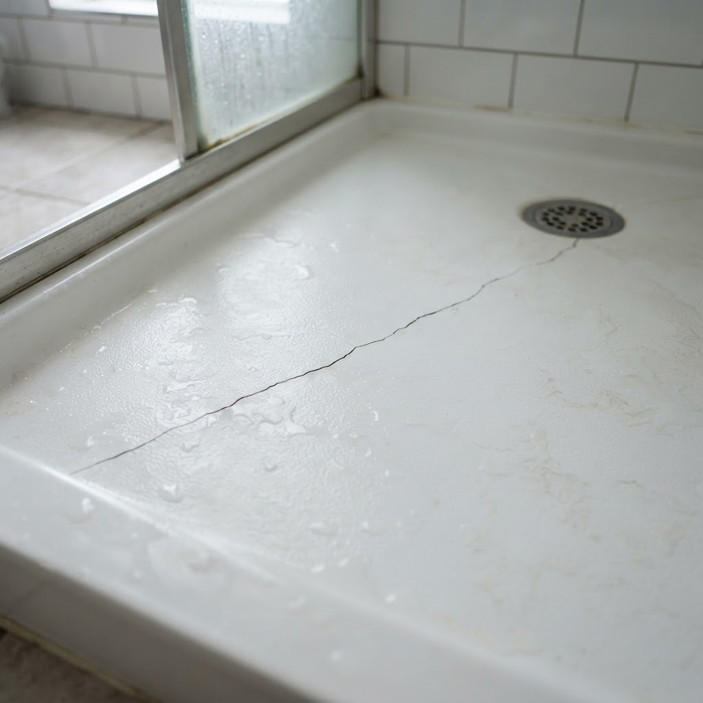 Cracked shower bases