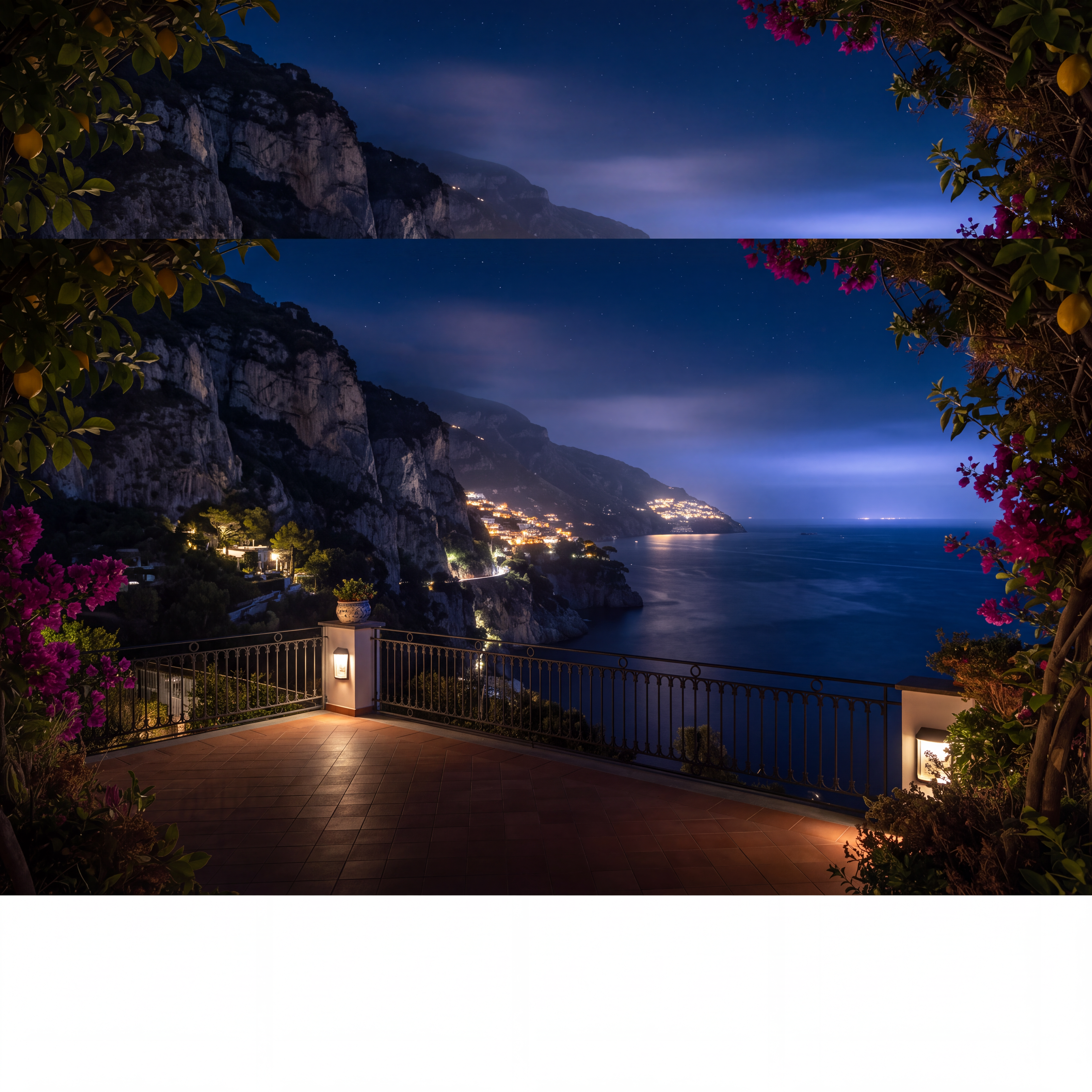 Amalfiküste bei Abendlicht, italienische Inspiration von Via Napoli 70