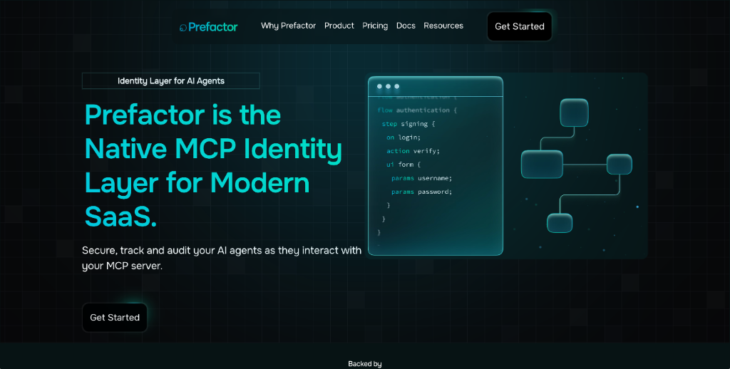 Prefactor website before the brand refresh