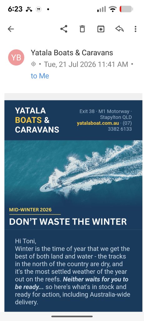 Yatala Boats & Caravans email newsletter
