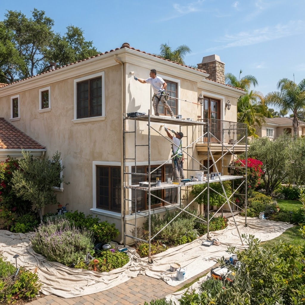 Paint and stucco restoration