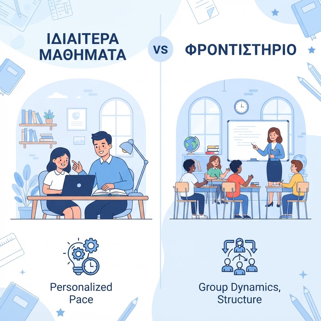 Ιδιαίτερα Μαθήματα vs Φροντιστήριο: Τι να επιλέξεις για την επιτυχία σου;
