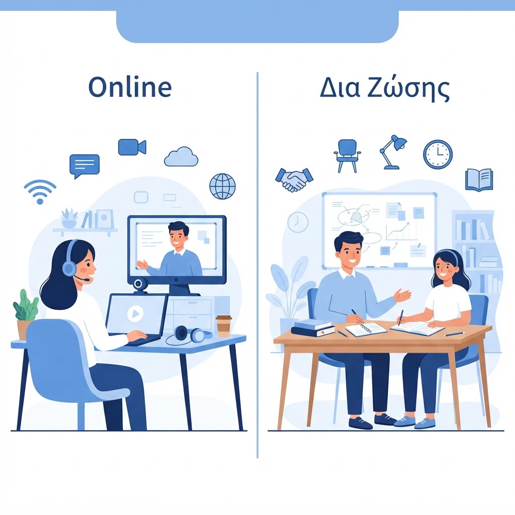 Ιδιαίτερα Μαθήματα: Online vs Δια Ζώσης - Ποιο να Επιλέξεις;