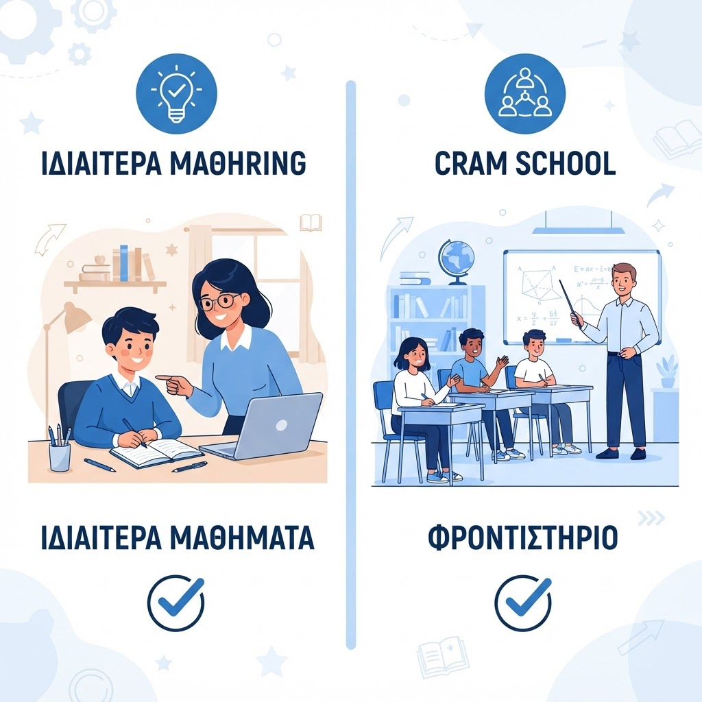 Ιδιαίτερα Μαθήματα vs Φροντιστήριο: Ποια είναι η καλύτερη επιλογή για εσένα;