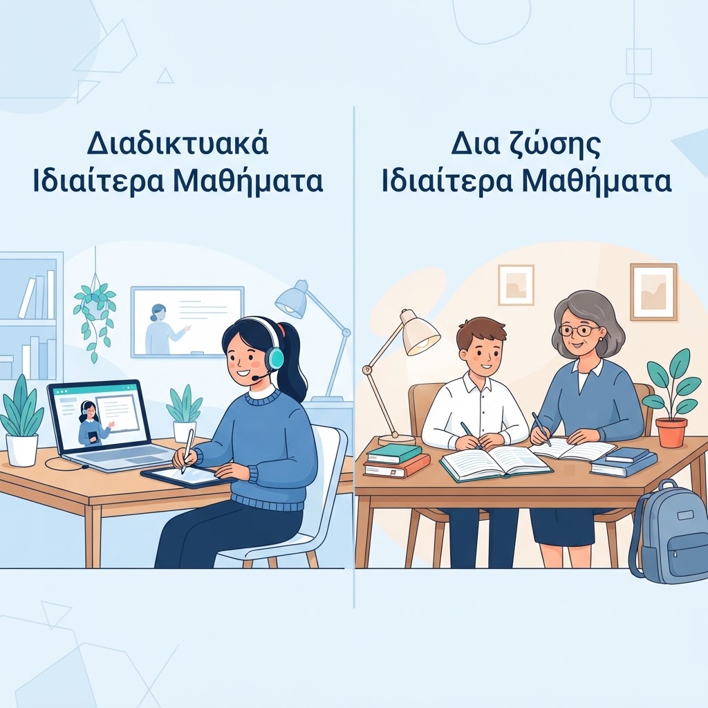 Ιδιαίτερα Μαθήματα: Online vs Δια Ζώσης - Ποιο να Επιλέξεις;