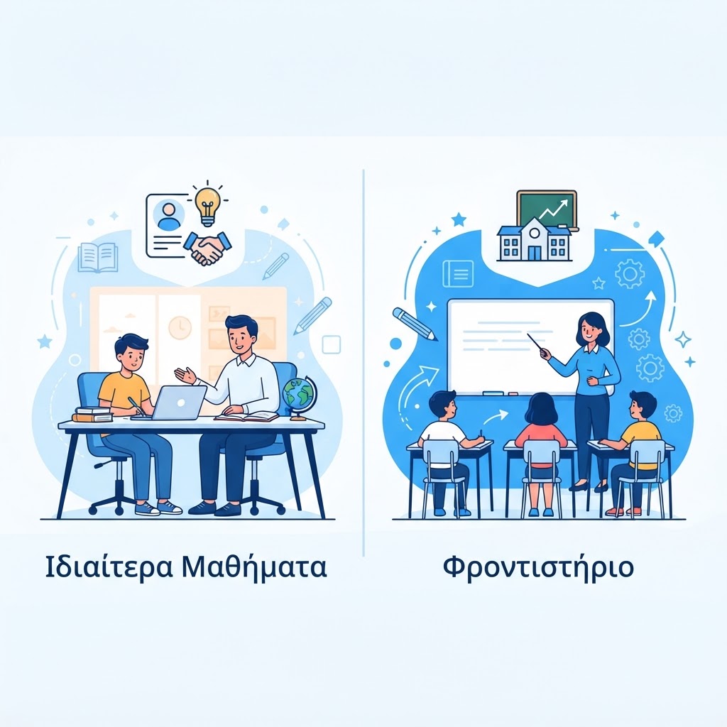 Ιδιαίτερα Μαθήματα vs Φροντιστήριο: Ποια είναι η καλύτερη επιλογή για εσένα;
