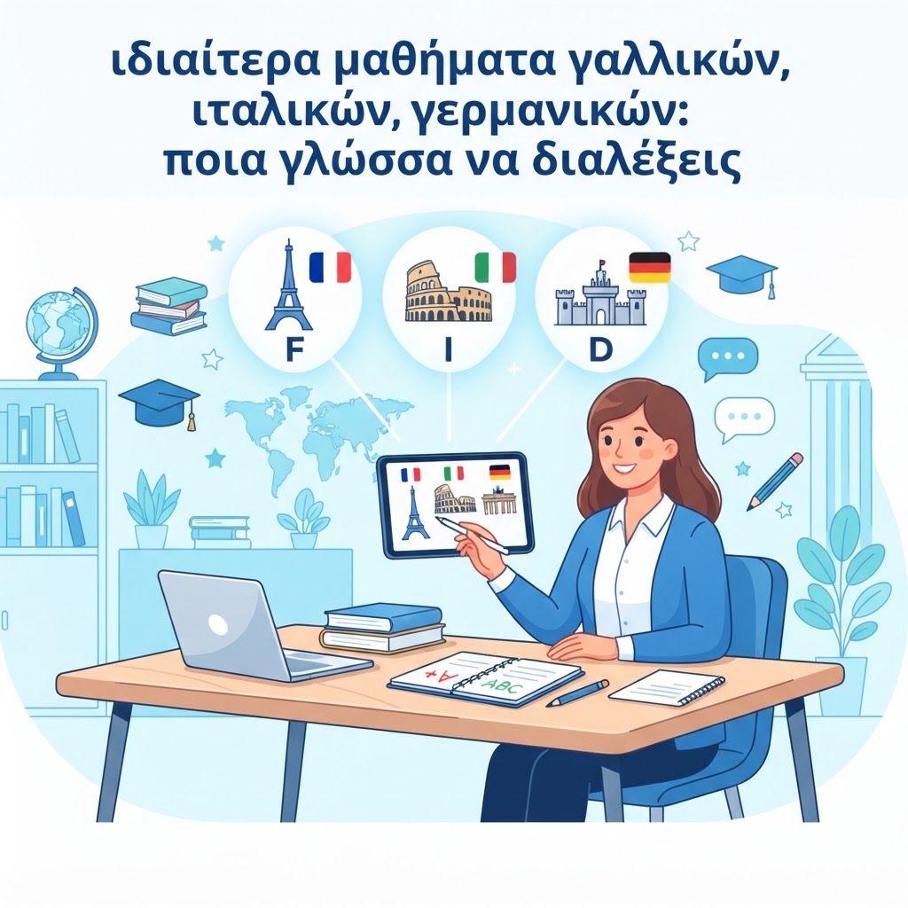 Ιδιαίτερα Μαθήματα Γαλλικών, Ιταλικών ή Γερμανικών: Πώς να επιλέξεις τη σωστή ξένη γλώσσα;