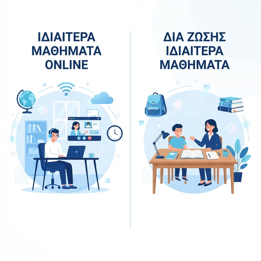 Ιδιαίτερα μαθήματα: Online ή Δια Ζώσης; Πώς να επιλέξεις το κατάλληλο για σένα