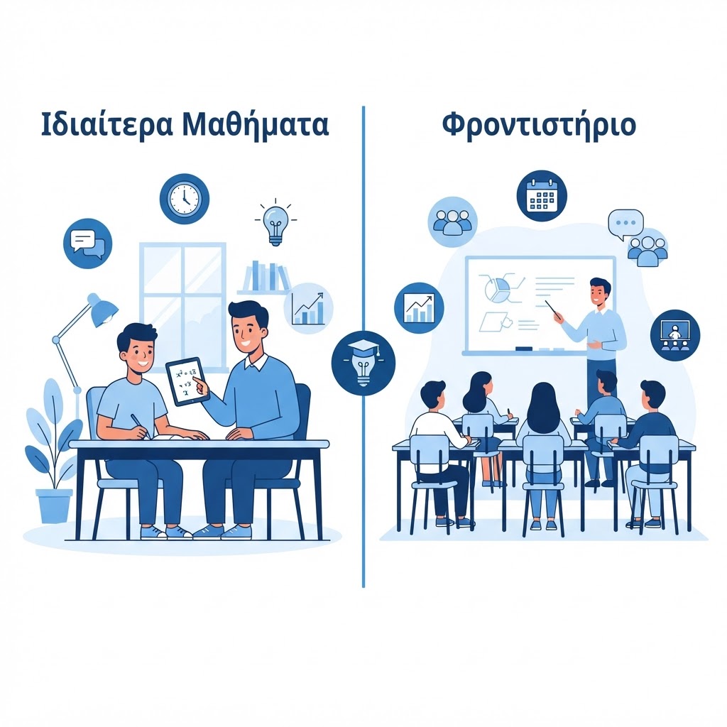 Ιδιαίτερα Μαθήματα vs Φροντιστήριο: Ποια είναι η καλύτερη επιλογή για εσένα;