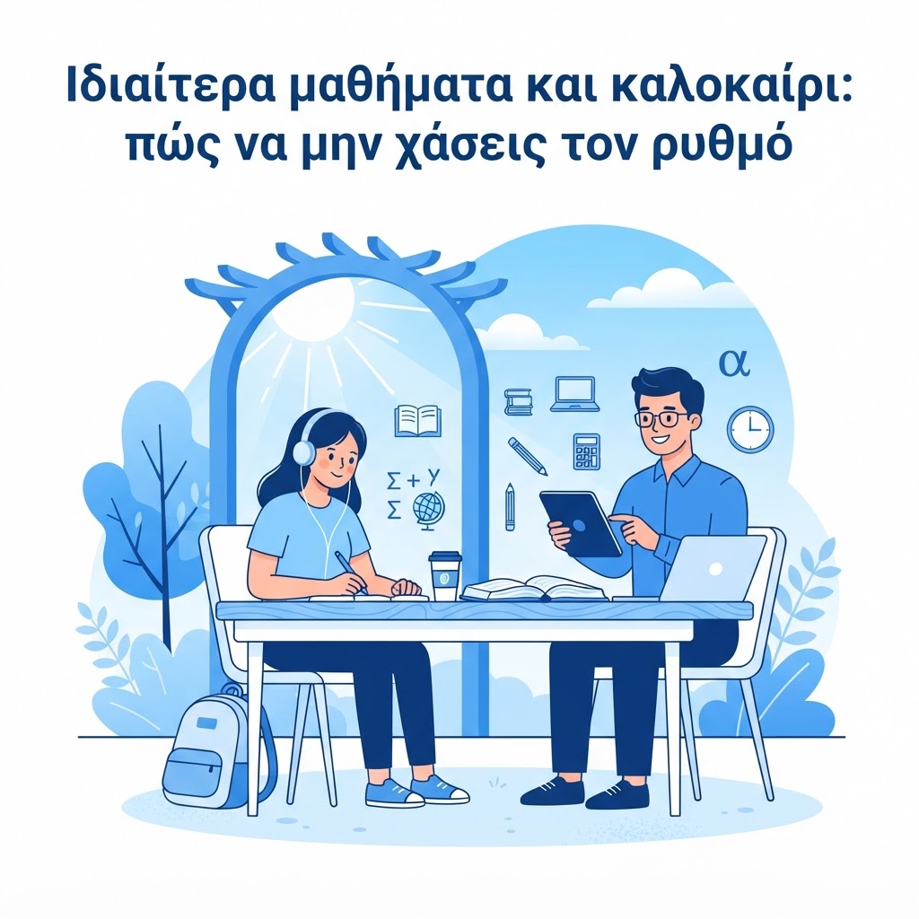 Ιδιαίτερα μαθήματα και καλοκαίρι: Πώς να μην χάσεις τον ρυθμό σου
