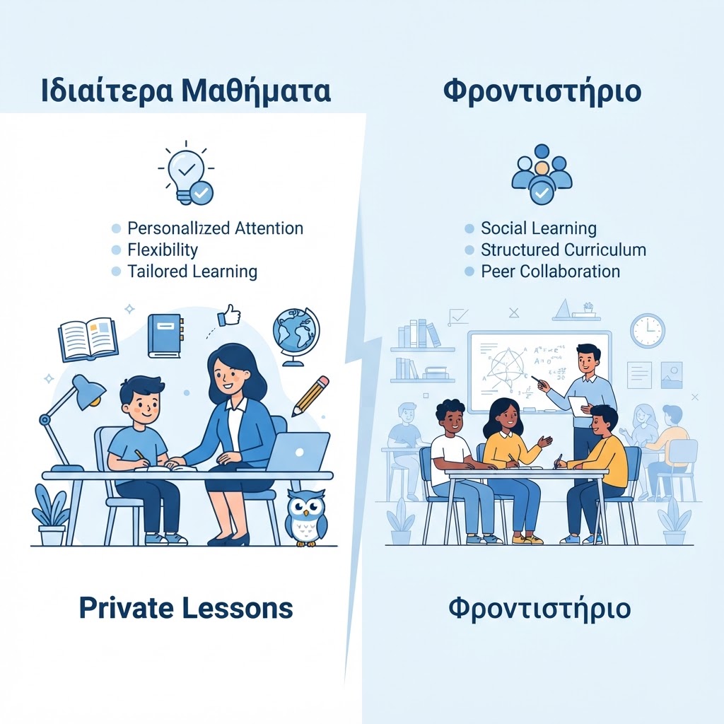 Ιδιαίτερα Μαθήματα vs Φροντιστήριο: Τι να επιλέξεις για την επιτυχία;