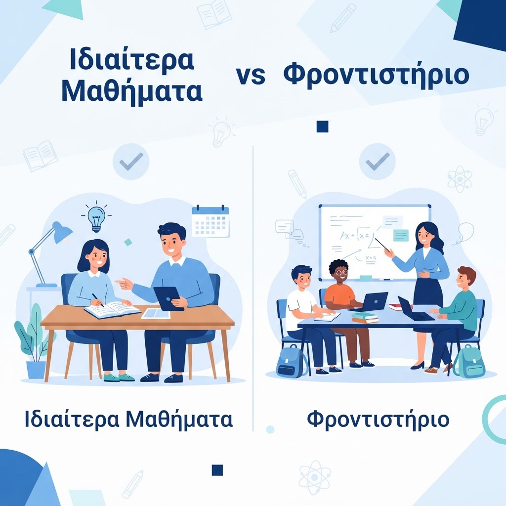 Ιδιαίτερα Μαθήματα vs Φροντιστήριο: Ποια είναι η καλύτερη επιλογή για τον μαθητή;