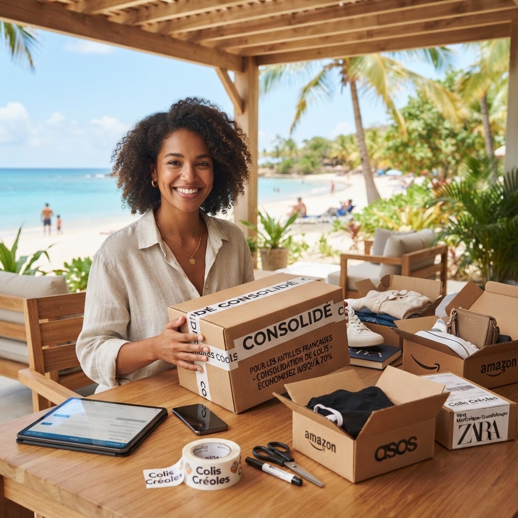 Emballage de colis pour expédition vers les Antilles