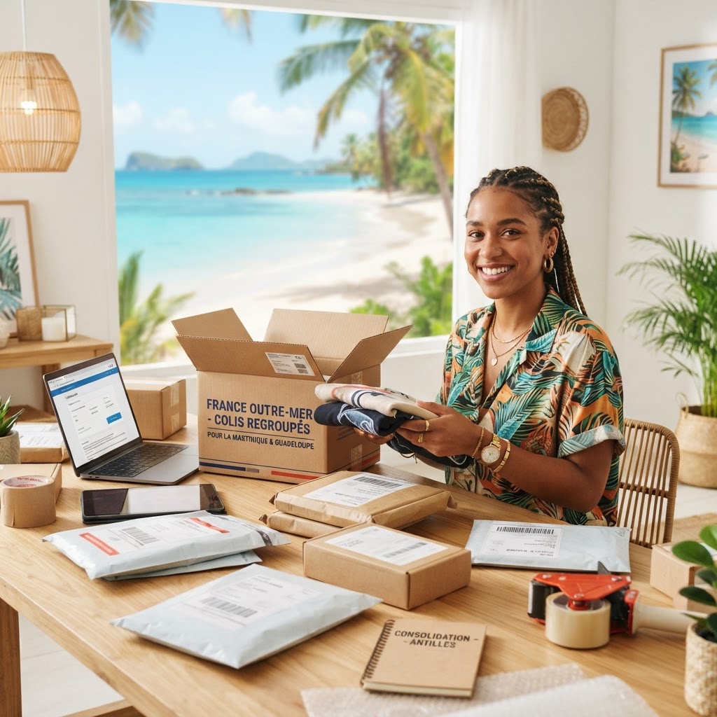 Service de consolidation de colis pour la livraison vers les Antilles françaises