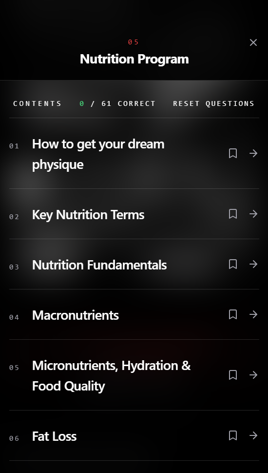 Nutrition programme