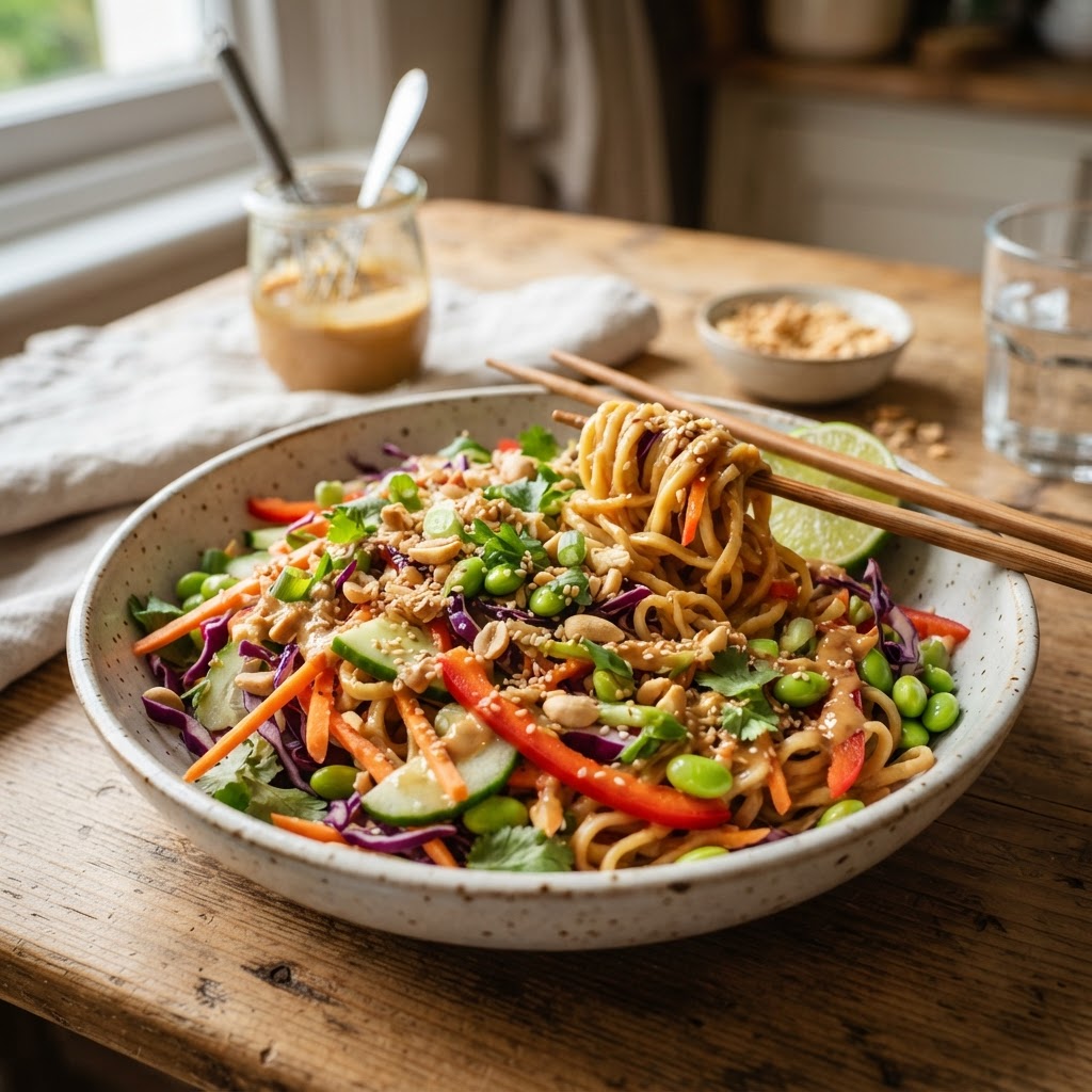 Asian Peanut Noodle Salad