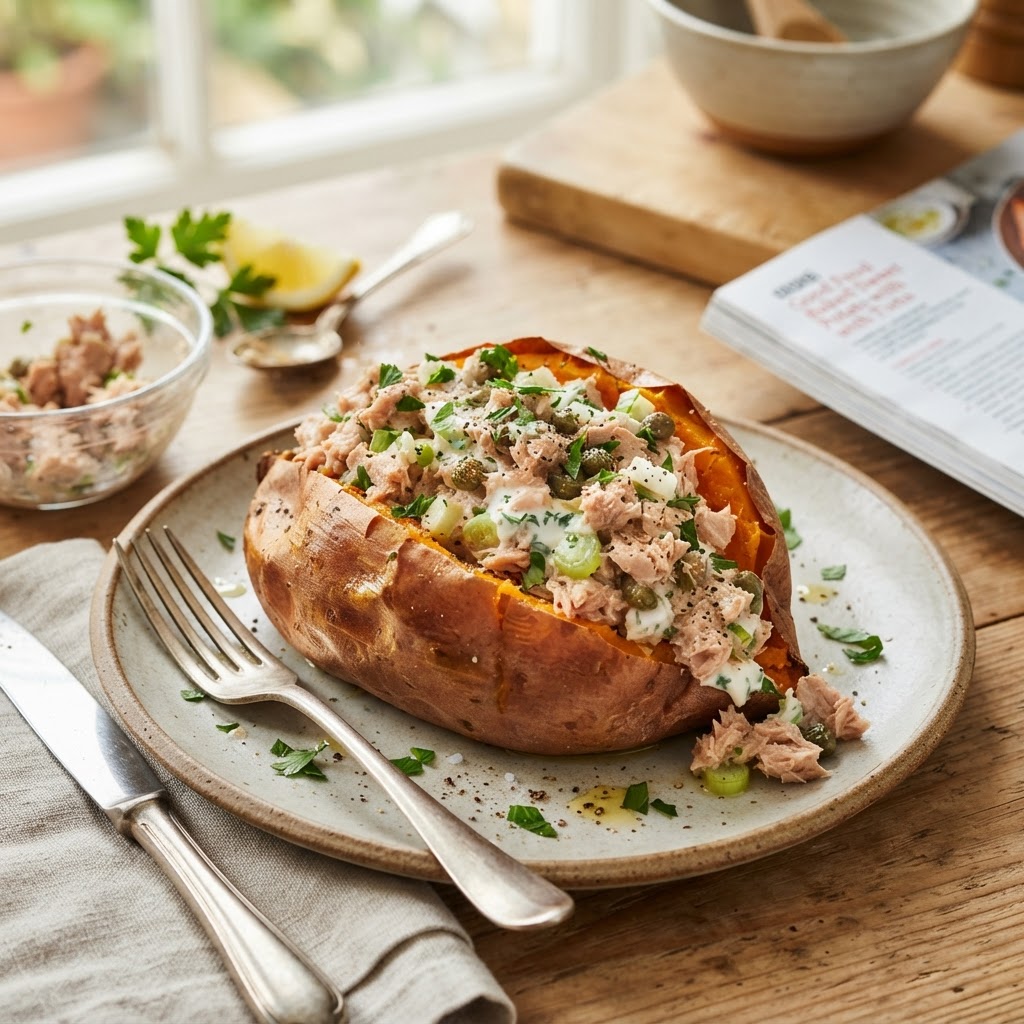 BBC Good Food Baked Sweet Potato with Tuna