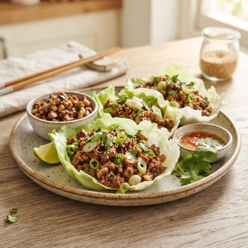 Beef & Mushroom Lettuce Wraps