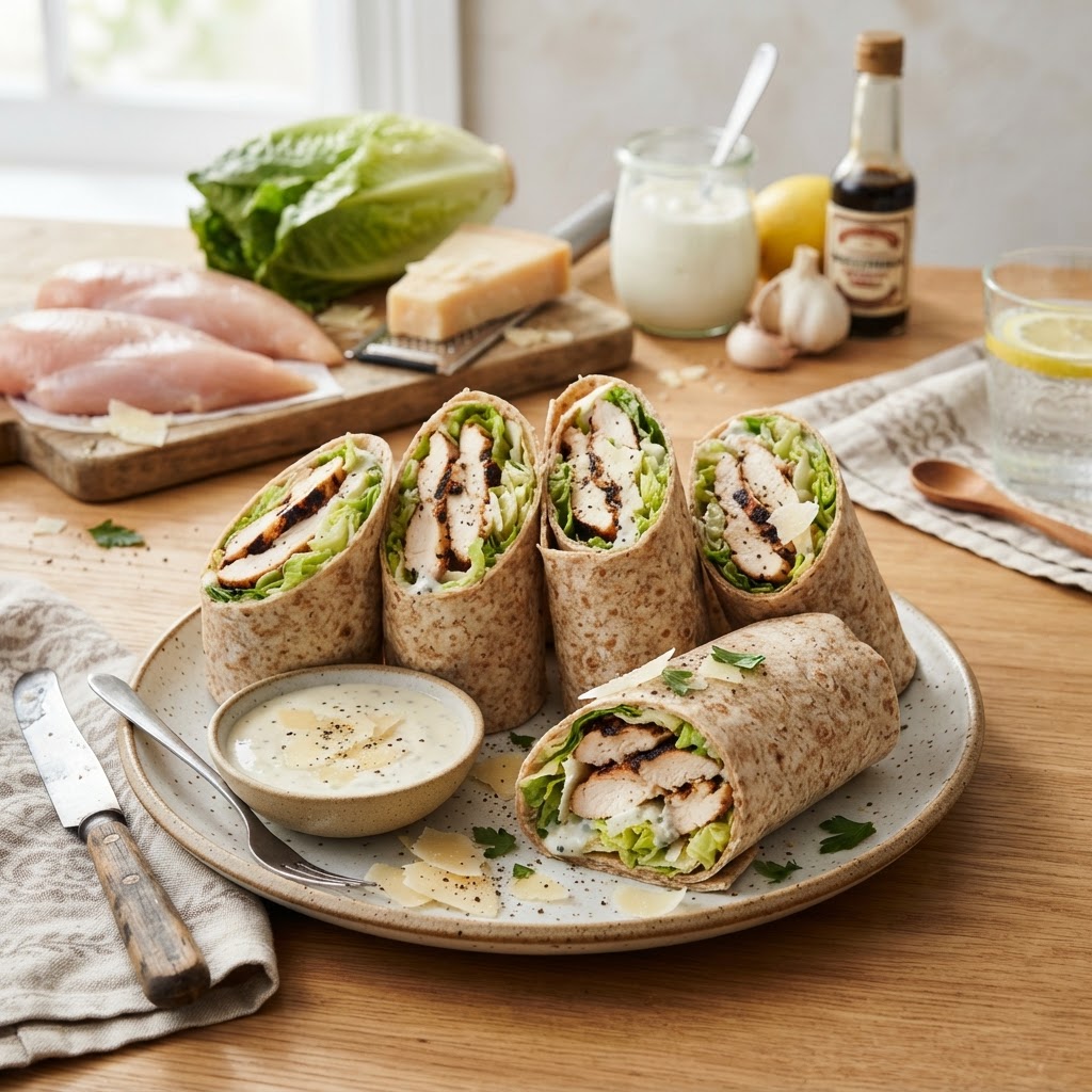 Chicken Caesar Wraps
