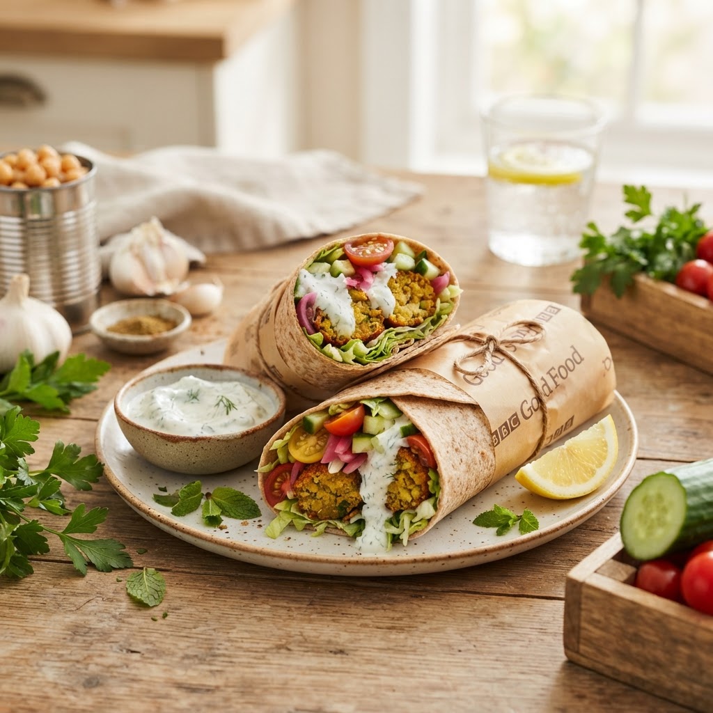 BBC Good Food Healthy Falafel Wraps