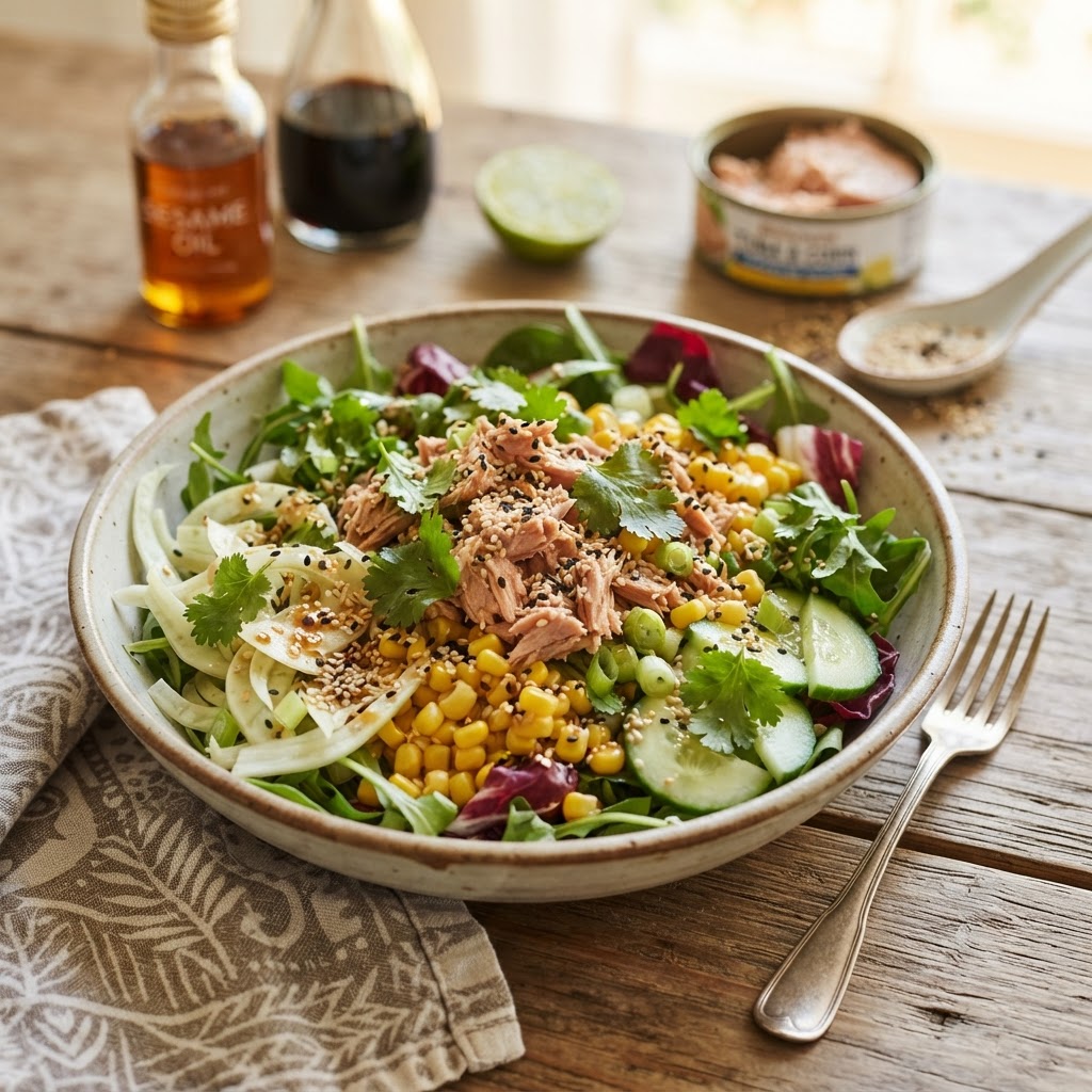 Asian Tuna & Corn Salad