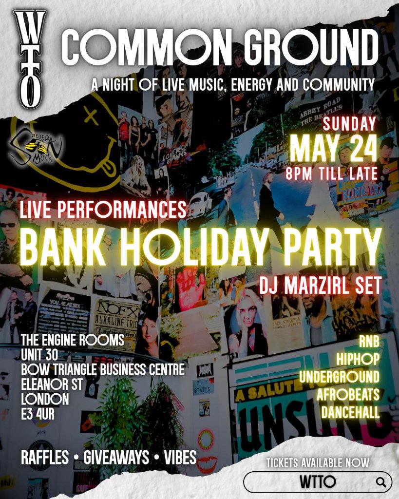 Common Ground — Bank Holiday Party