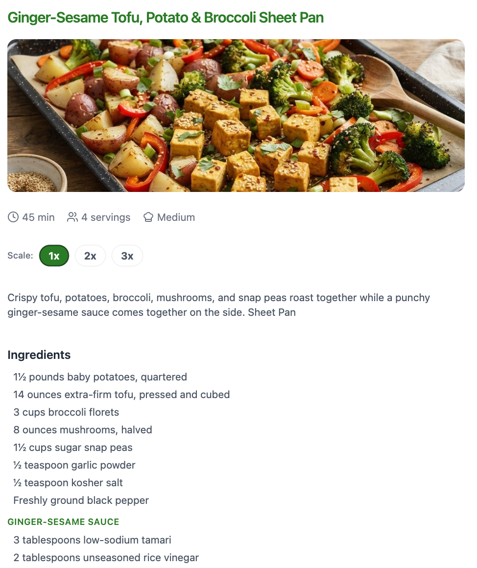 Plant Strong recipe example