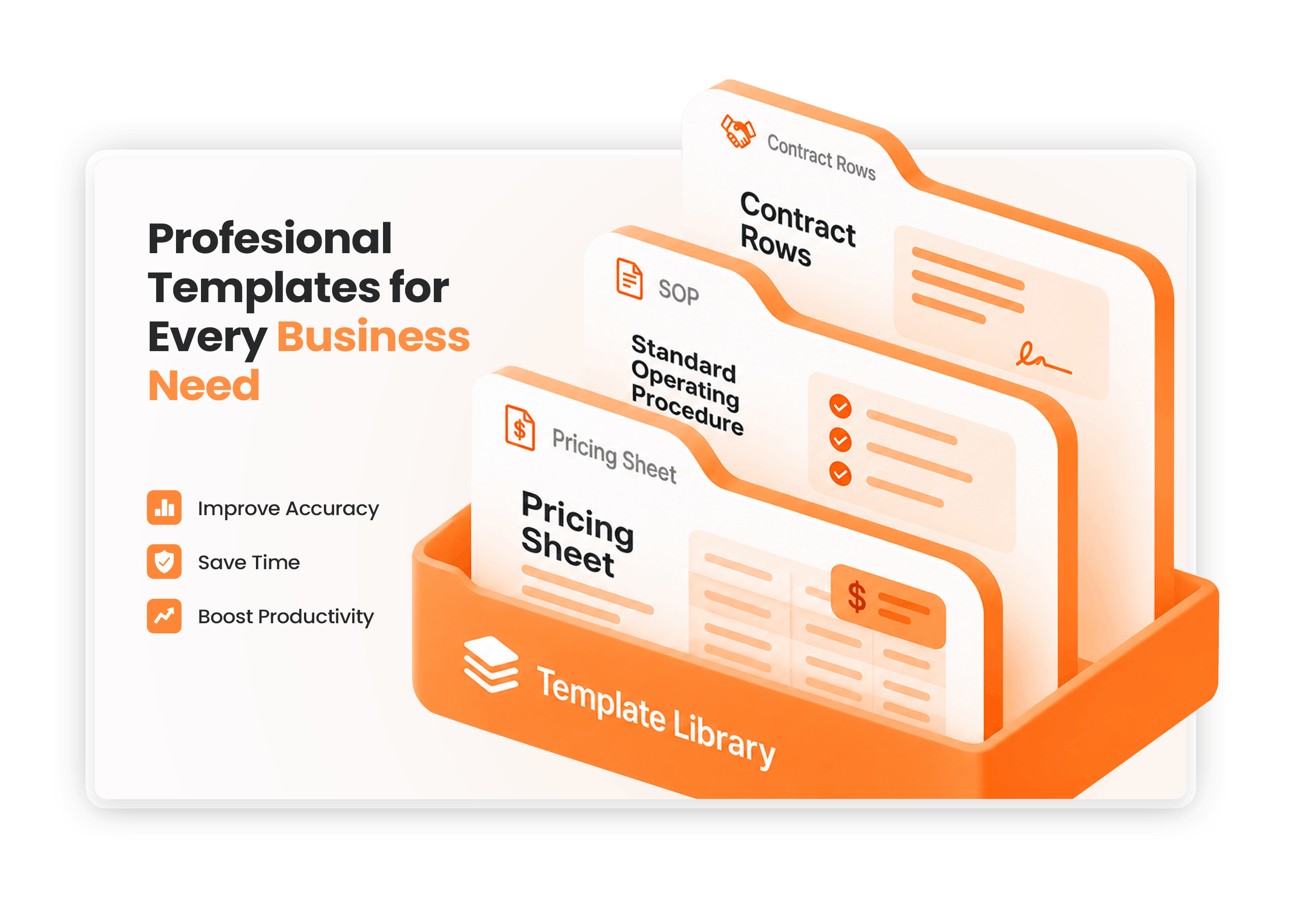 Template library: pricing sheets, SOPs, contracts