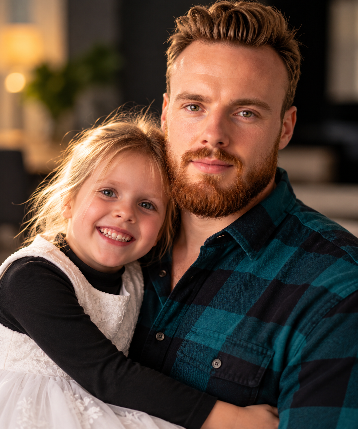 Charles Brogden with his daughter
