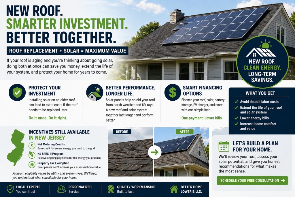 Why More NJ Homeowners Are Replacing Their Roof and Going Solar at the Same Time