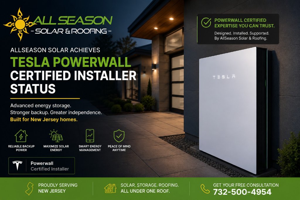 AllSeason Solar Earns Tesla Powerwall Certified Installer Status