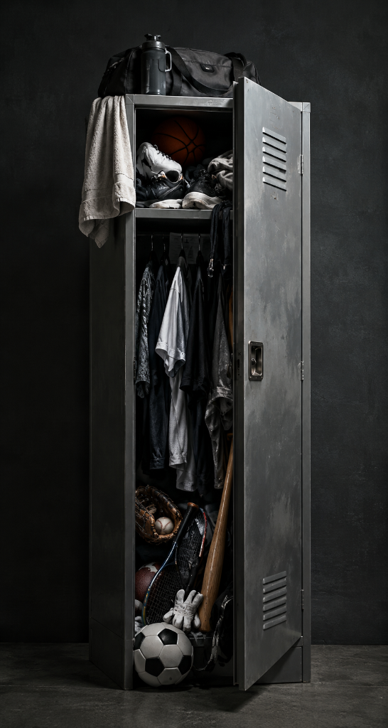 Prize Locker overflowing with sports gear