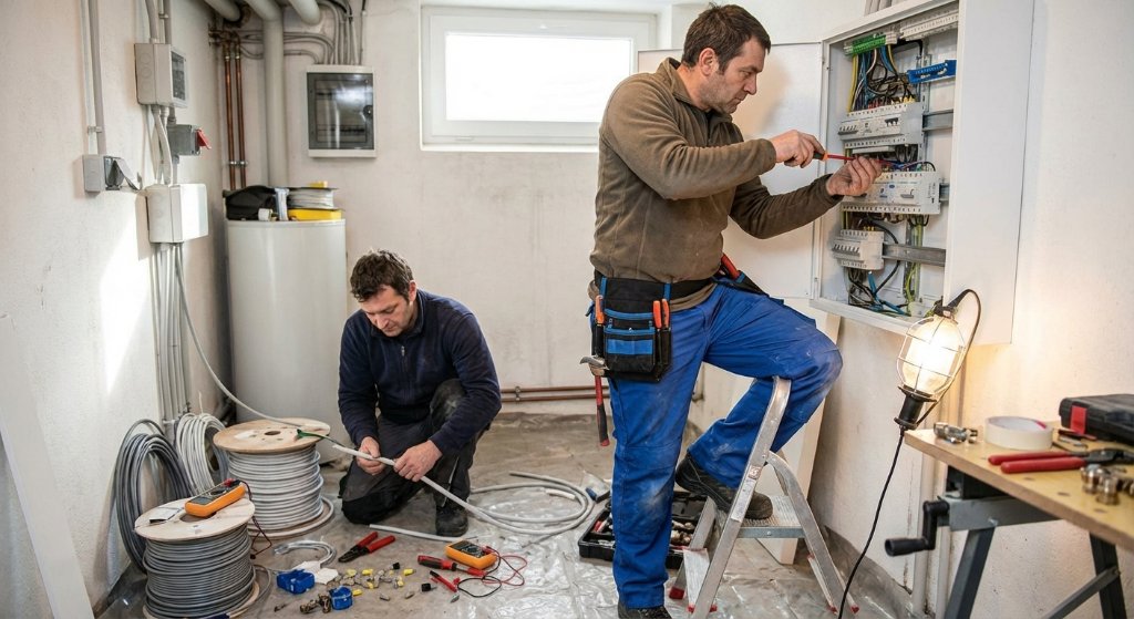 Handwerker bei der Arbeit