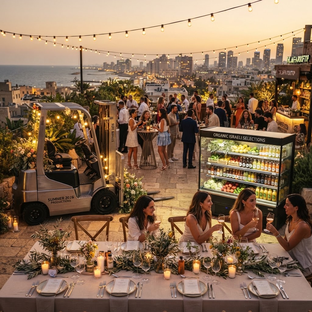 אדריכלות של ניגודים: הסינרגיה המהפכנית בין המזלגון המתכתי למקרר התצוגה הרחב בהפקות קיץ 2026 - תכנון אירועים | מֵהמֵה דוכני מזון