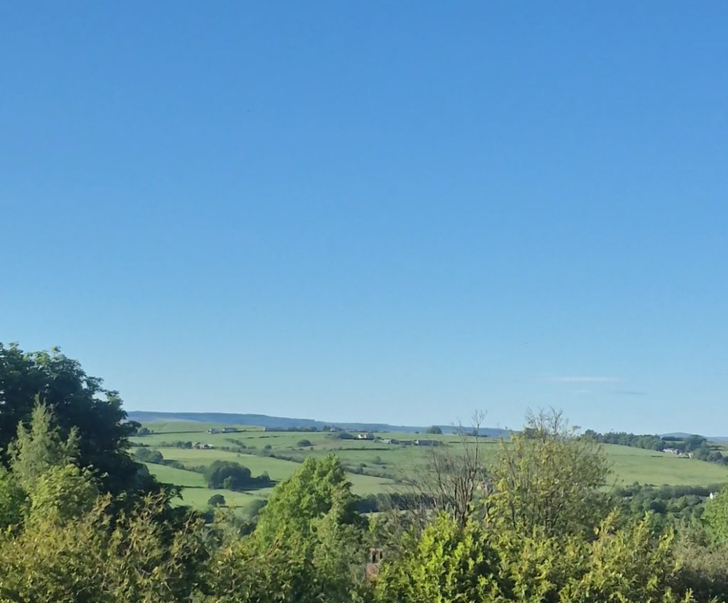 Panoramic countryside view from property