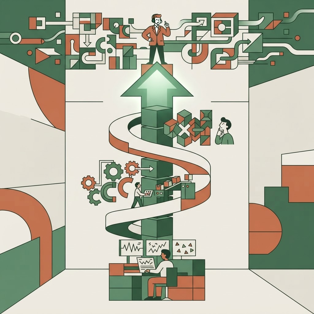 Cartoon illustration representing: The Rise of Agentic AI in Procurement: Beyond Automation