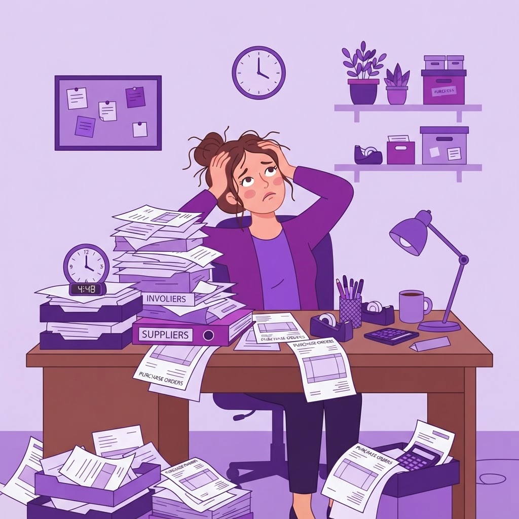 Business owner buried in invoices with no time to test the supplier market