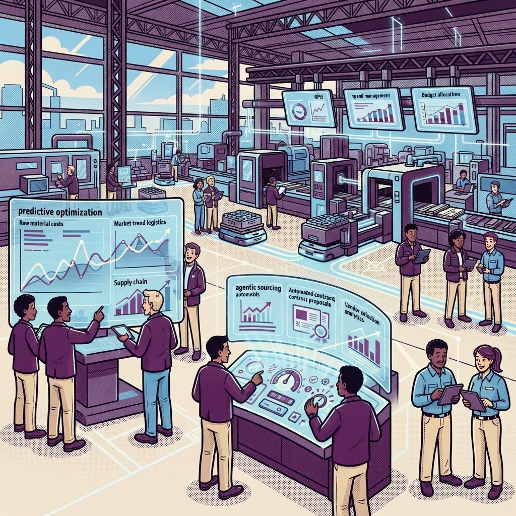 Cartoon illustration representing: Autonomous Procurement: How to Get Ahead in 2026