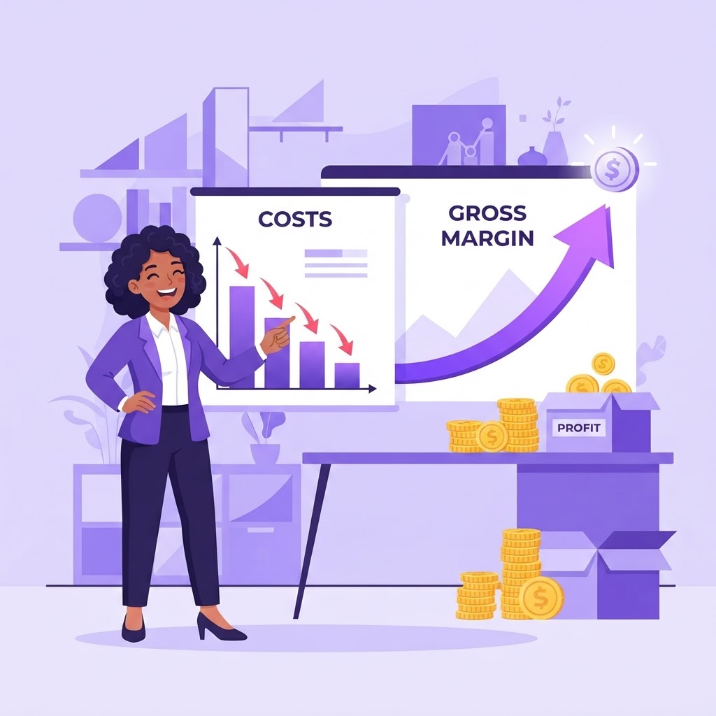 Costs coming down while gross margin rises