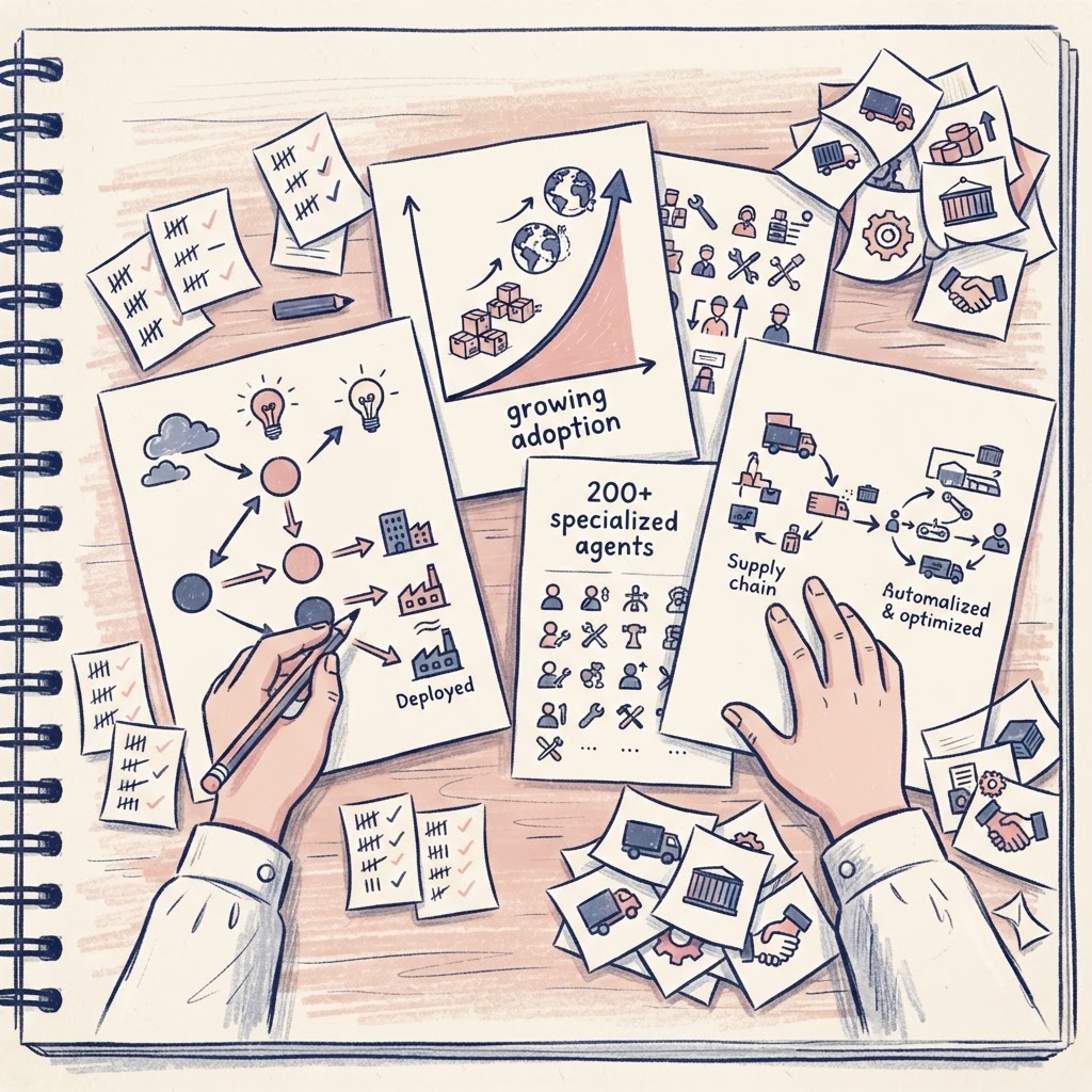 Cartoon illustration representing: SAP's 200+ AI Agents: Autonomous Procurement Is Here