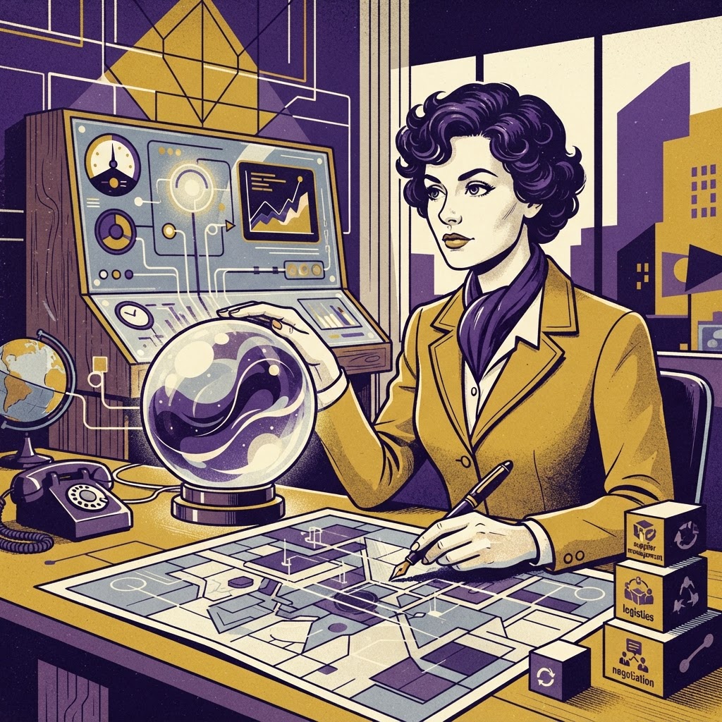 Cartoon illustration representing: Why Agentic AI Could Transform Procurement