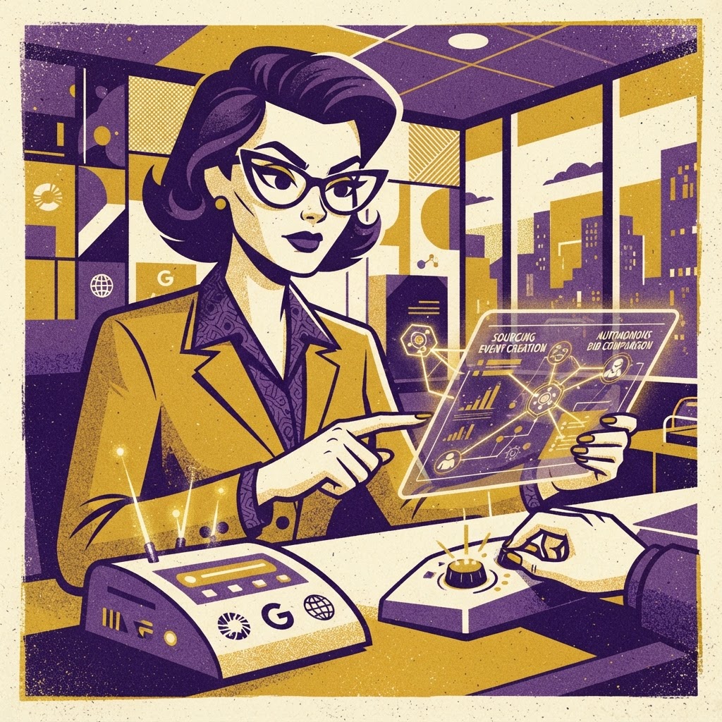 Cartoon illustration representing: AI in Procurement: The Industry-Leading Vendors