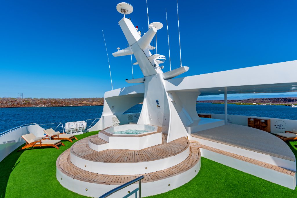 M/C Ocean Spray upper deck terrace overlooking the sea